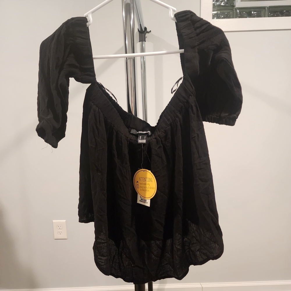 Streetwear Society Elegant Black Blouse
